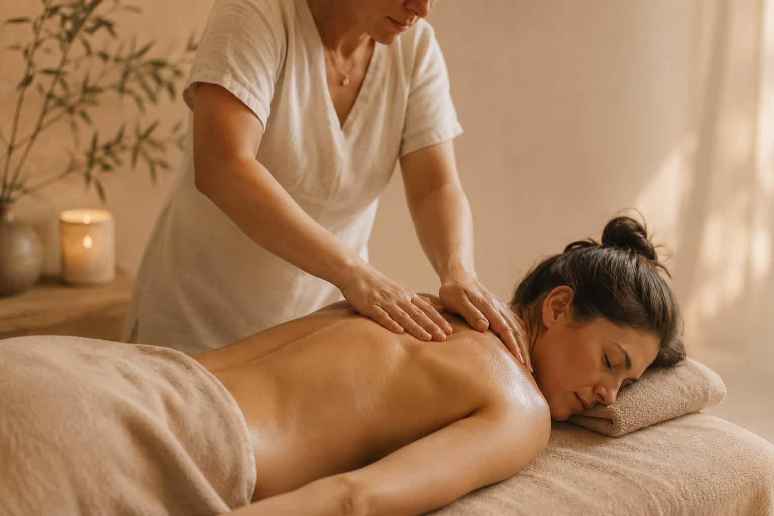 Entspannende Massage bei PAMY Soul für Wohlbefinden.