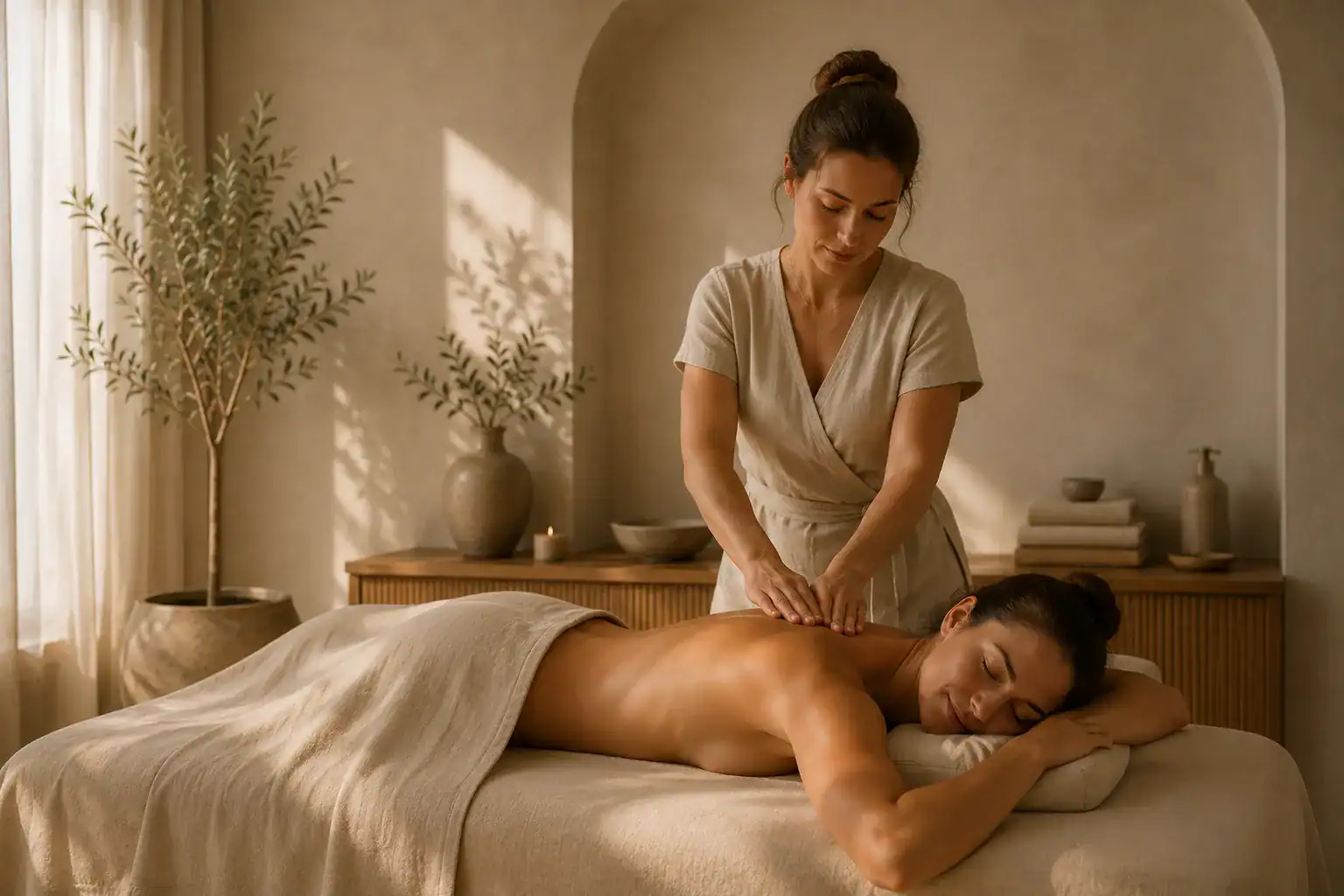 Entspannende Massage bei PAMY Soul in ruhigem Ambiente.